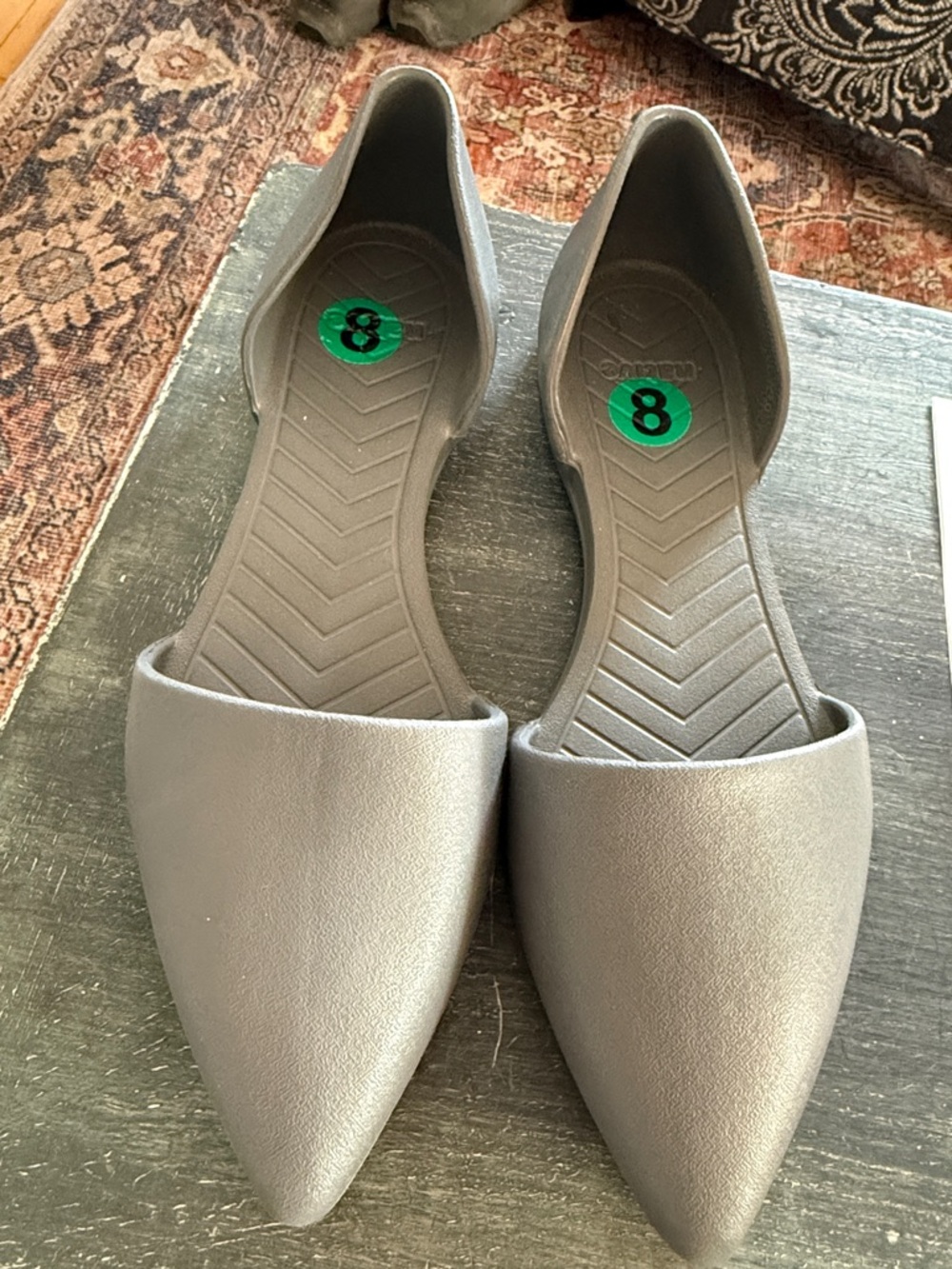 Women’s Pointed D'Orsay Flat - Gray 8